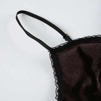 Leopard Mesh Crop Top y2k Bow Velvet Patchwork See Through Mini Vest Grunge Korean Vintage Camisole Lace Frill Tanks