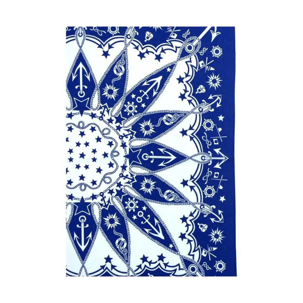 Popular Hip Hop Navy Blue Cashew Flower Bandana Men Women Outdoor Headbands Hair Band Wrist Wrap Amoeba Scarves Hair Accessories