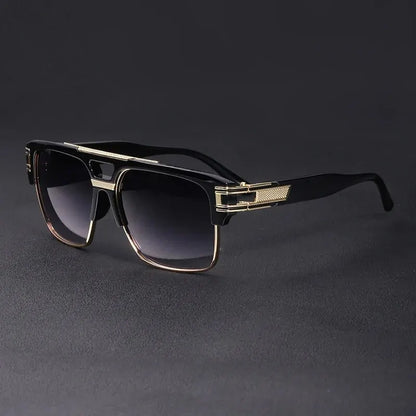 European And American Fashion Sunglasses Transparent Frame Glasses Cross Border Men And Women Retro Square Frame Sunshade Mirror