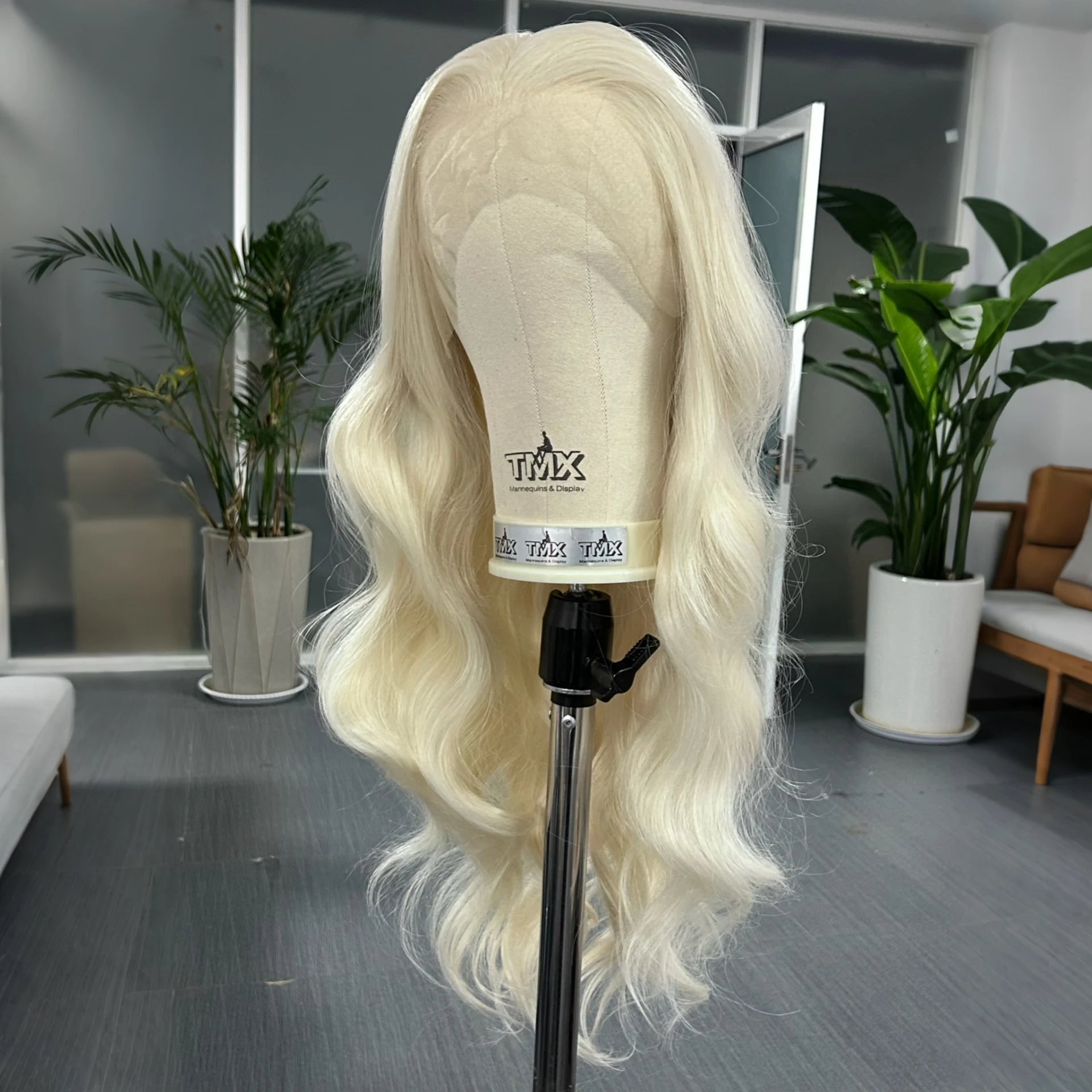 Platinum Blonde Long Wavy Synthetic Wig Free Part Loose Wave Natural Curly 13X4 Lace Front Wigs for Women Daily Party Cosplay Badiee Stylez