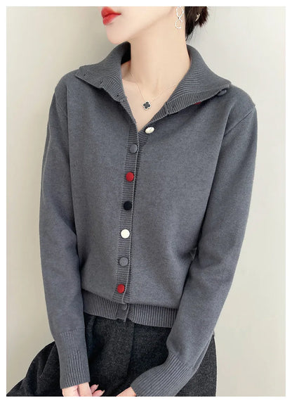 2024 New Cashmere Cardigan Women Long Sleeve Sweaters Cashmere Cardigan Autumn Winter Women Knitwear Fashion Coat