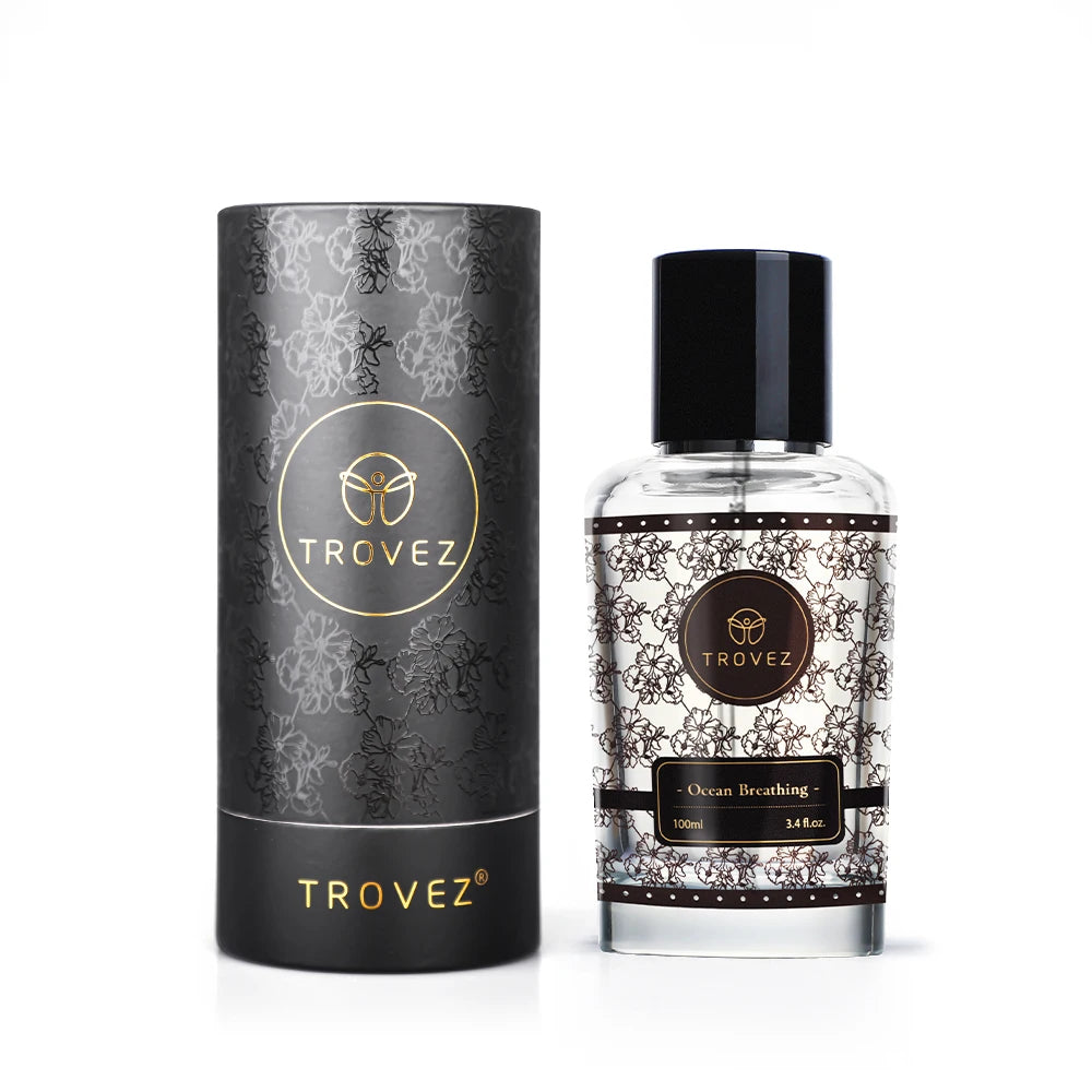 TROVEZ Ocean Breathing 100ml Perfume Elegant Fresh Fragrance Citrus Tone Unisex Perfume Long-lasting Scent Body Spray Scent Gift - Badiee Stylez