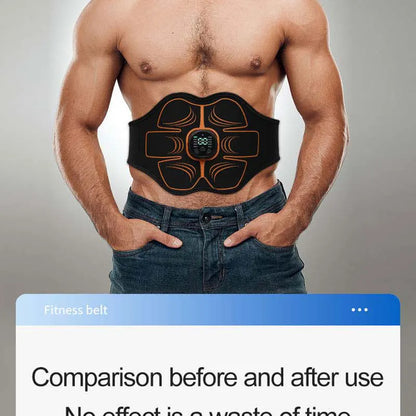 Abs Trainer EMS Abdominal Muscle Stimulator Electric Toning Belt USB Recharge Waist Belly Weight Loss Home Gym Fitness Equiment