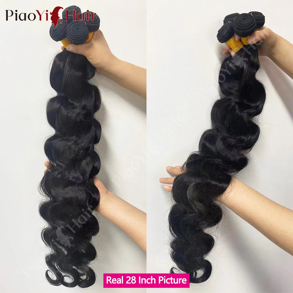 Body Wave Bundles And Closure Human Hair Bundles With Closure 20 22 24 Inch Raw Human Hair Weave Extensions Closure Human Hair