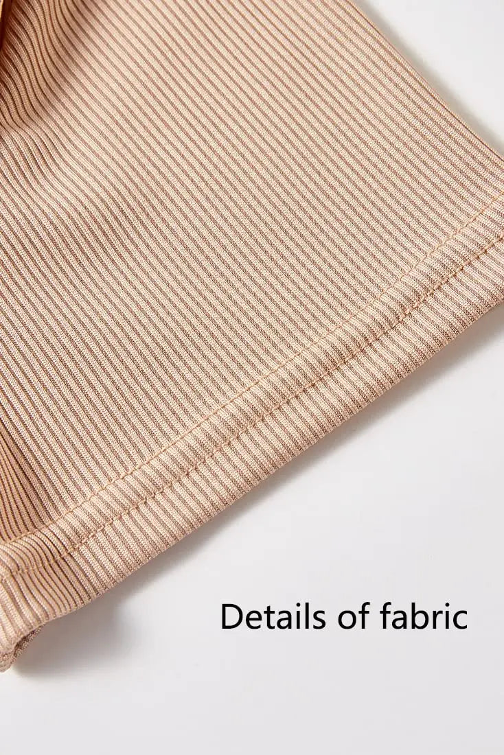 Lounge Wear Ribbed Casual 2 Piece Summer Shorts Set For Women Sleeve Top+Elastic Leggings Outfits