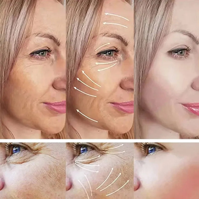 Retinol Wrinkle Remover Face Set Instant Firming Lifting Anti-Aging Serum Fade Fine Lines Whitening Korean Skin Care Products