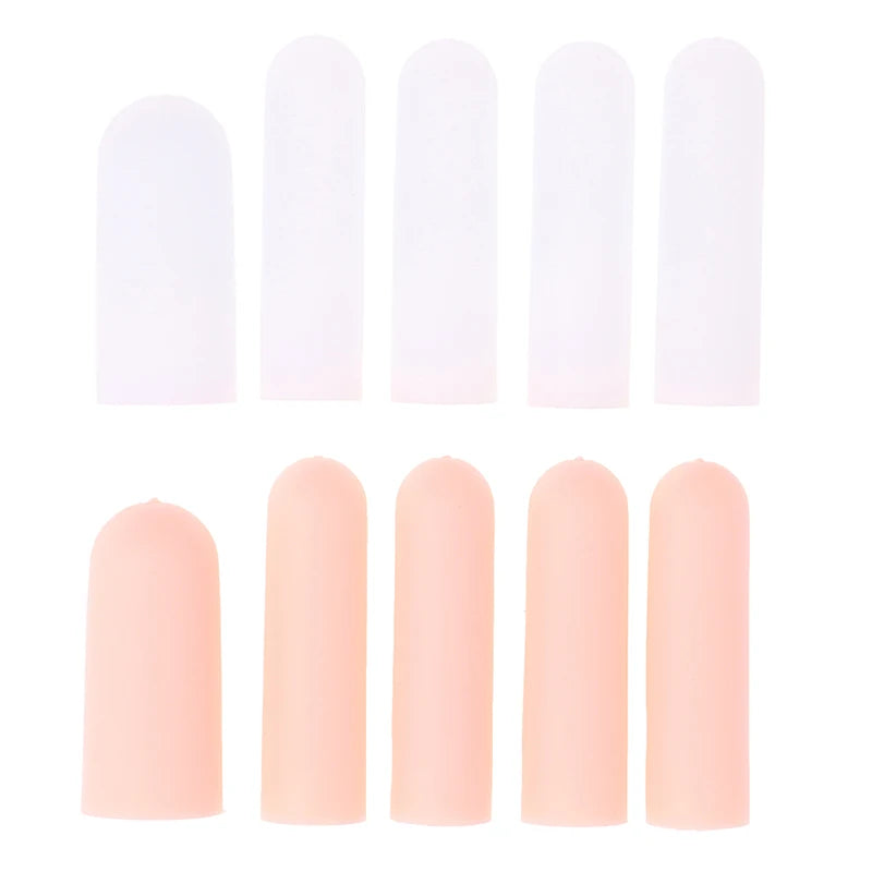10 Pcs Silicone Finger Cot Gel Finger Protector Fingers Brace Support Gloves For Feneral toe / finger protection