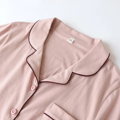 Summer 2025 new cotton couple pajamas suit female short-sleeved shorts men's pajamas thin home service suit pyjamas women pink