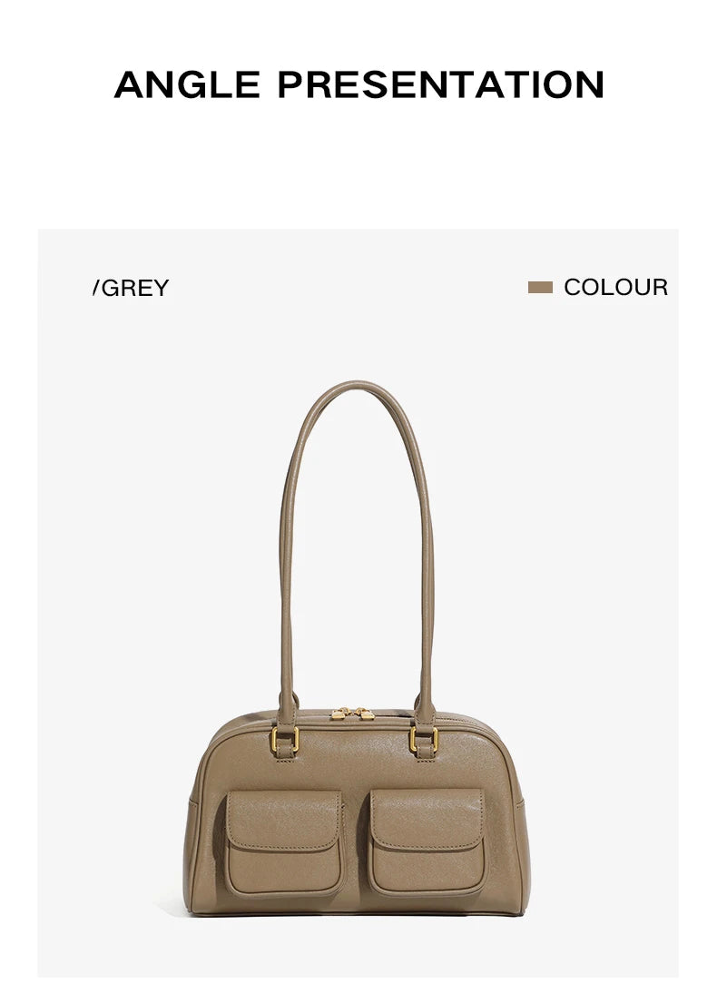 Hifashion Luxury Genuine Leather Underarm Shoulder Bags For Women 2025 Trend Designer Pillow Satchel Tote Office Ladies Handbags