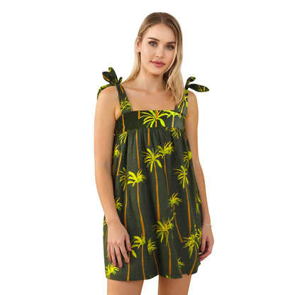 Women s Boho Floral Print Spaghetti Strap Maxi Dress with Ruffle Hem for Summer Vacation Beach Party Casual Wear Dark Green M United States