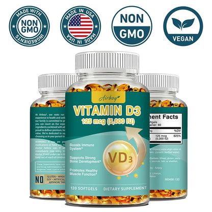 Vitamin D3 - Promotes Strong Bones and Teeth, Immunity, Healthy Muscle Function