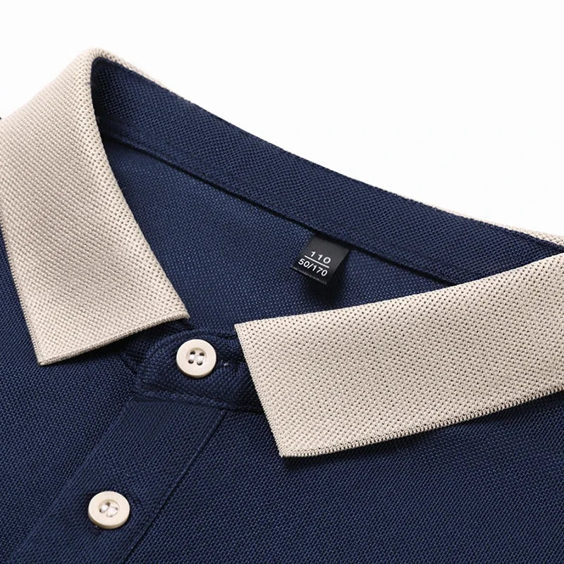 2024 Men's New Embroidered Cotton Business Leisure Short Sleeved POLO Shirt Fashion Short Sleeved Comfortable and Breathable Top