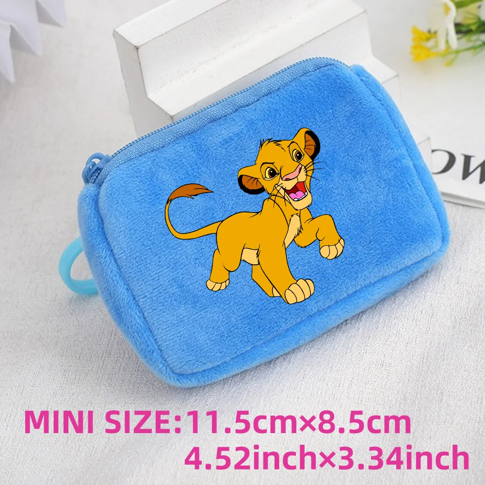The Lion King Coin Purse Mini Coin Key Bag Money Pocket Plush Wallet Kid Cartoon Cute Moneybag Kawaii Birthday Gift Storage Bag