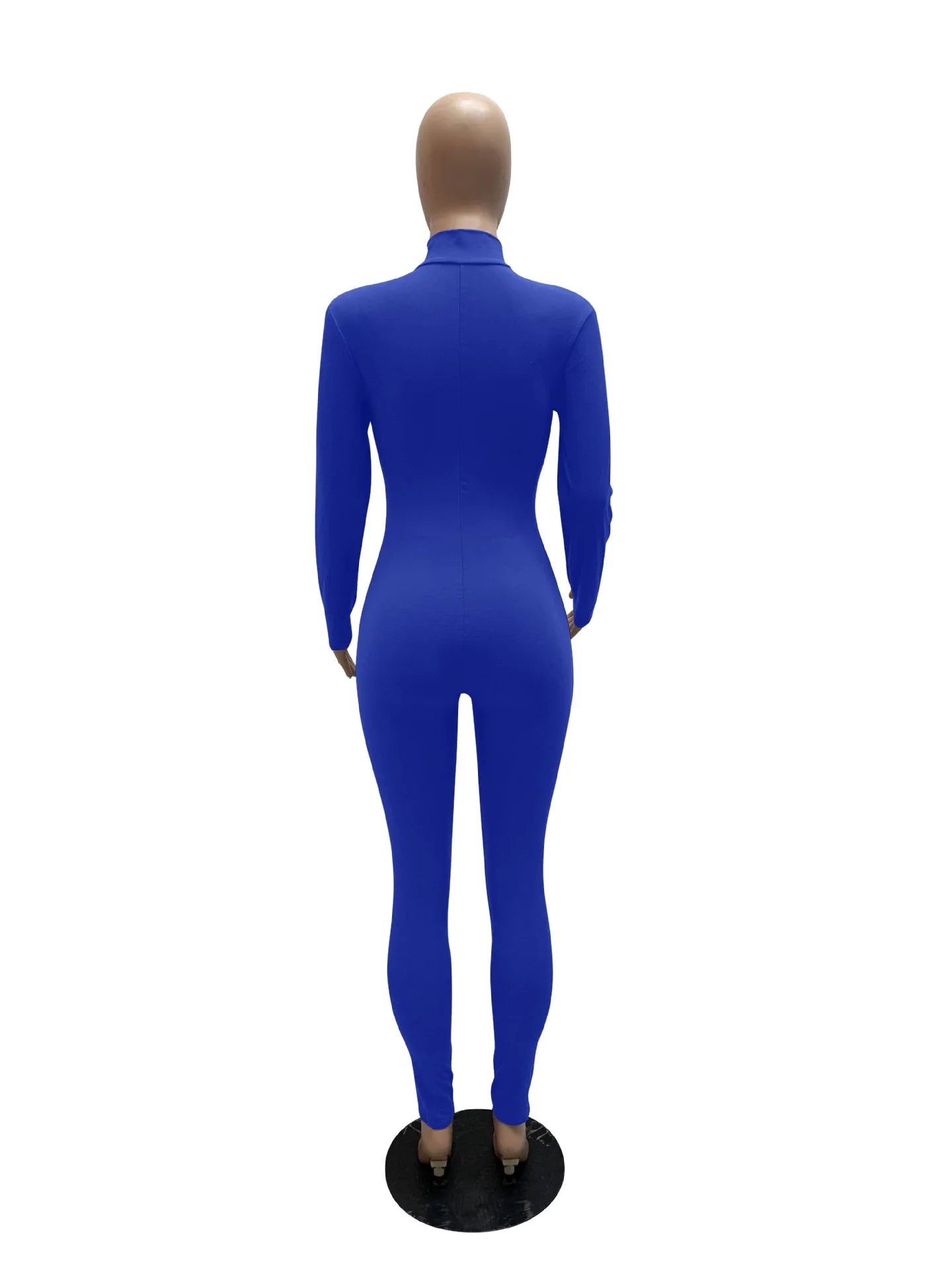 Women's Bodycon One-piece Jumpsuit Long Sleeved Big Zipper Female Casual Sport Workout Skinny Activity Wear Overalls Tops Badiee Stylez