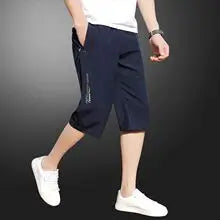 Men's work pants, knee length pants, zippered pockets, summer shorts, hiking and jogging elastic waist sportswear Badiee Stylez