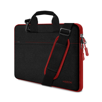 Laptop Shoulder Bag 15 15.6 16 Inch Compatible MacBook Pro 16 15.4 Inch,Spill-Resistant Handbag for Most 14"-16" Notebooks Black Red