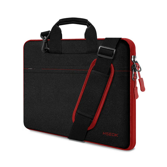 Laptop Shoulder Bag 15 15.6 16 Inch Compatible MacBook Pro 16 15.4 Inch,Spill-Resistant Handbag for Most 14"-16" Notebooks Black Red