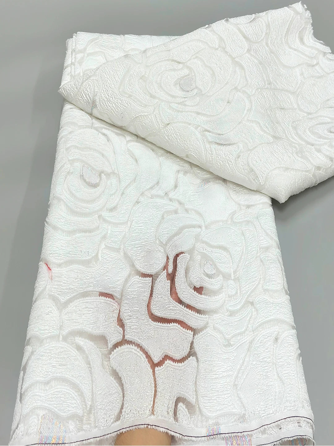 Latest French Brocade Jacquard Tulle Lace Fabric 2024High Quality African Gilding Satin Lace Fabric For Women Wedding Dress Sew 5yard