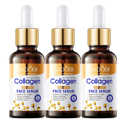 3pcs Collagen Face Serum skincare Facial Essence Liquid Firming Moisturizing Nourishing Facial Serum Skin Care Default Title