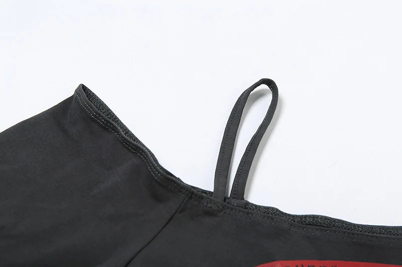 Gothic Tee Y2k Letter Print Off Shoulder Punk T-shirts Women Harajuku Summer Streetwear Grunge T Shirt Aesthetic Sexy Crop Tops