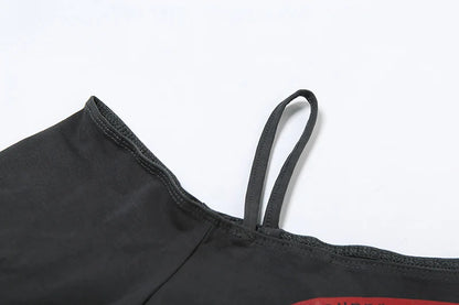 Gothic Tee Y2k Letter Print Off Shoulder Punk T-shirts Women Harajuku Summer Streetwear Grunge T Shirt Aesthetic Sexy Crop Tops