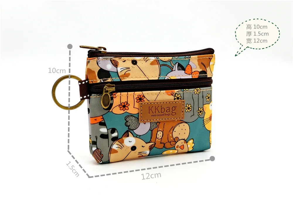 Polyester Waterproof Women's Coin Bag Ladies Organizer Wallet Female Phone Purse Money Pouch Clutch Handbag Carteira for Girls