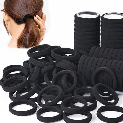 50/100 pieces of black and white hair bands, women's hair bands, high-elasticity rubber band hair bands, hair bands Badiee Stylez