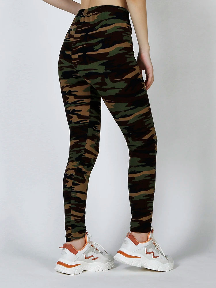 Women Fashion Camouflage Leggings Sexy Print Femme Push Up Pants Casual Camo Sport Workout Fitness Legging
