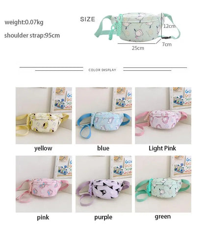 Sanrio Kuromi Chest Bag Cinnamoroll Crossbody Shoulder Bag Waist Storage Pouch My Melody Hello Kitty Coin Purse Kid Girl Gift