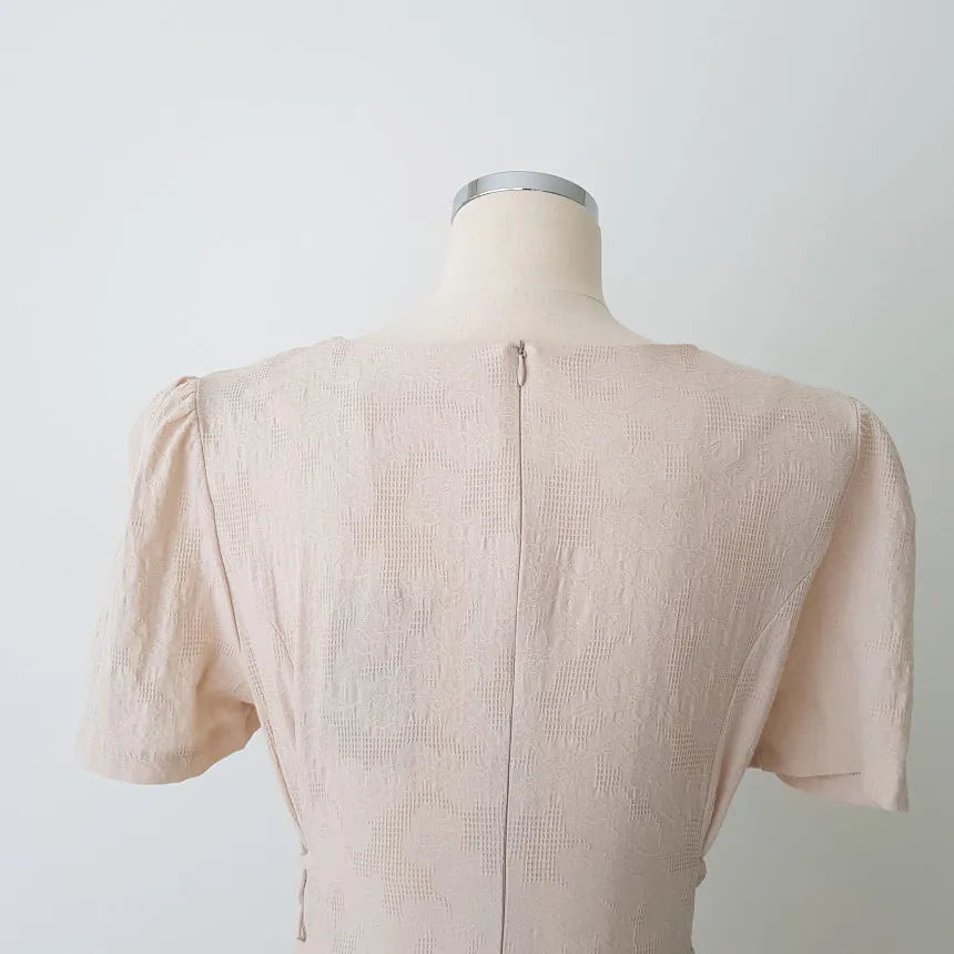 Cotton Linen Dress Long New Hot Sales Woman Short Sleeve Solid Retro Vintage Long Dresses