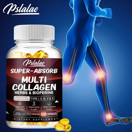 Multi Collagen Capsules - for Skin, Hair, Nails & Bone Health, Supports Joint, Digestive and Immune System Health