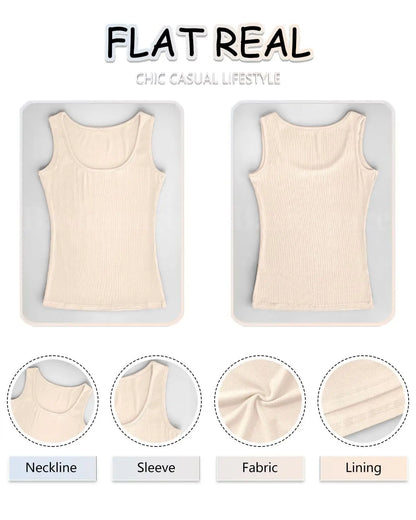 Summer Women's Vest Slim Fit Elastic Fashion Thread Basic Pullover Simple Versatile Square Collar Sleeveless T-shirt