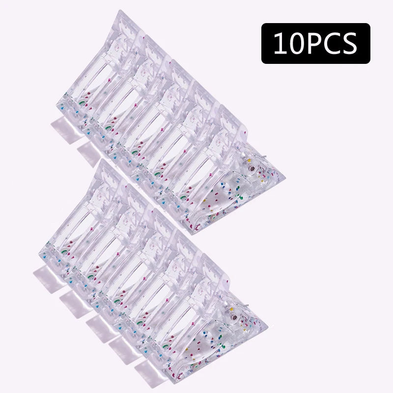Acrylic Nail Clip Transparent Gel Quick Building Nail Tips Clips Fingernail Extension UV Clamps Manicuring Art Builder Tools Set Q42201-5 10