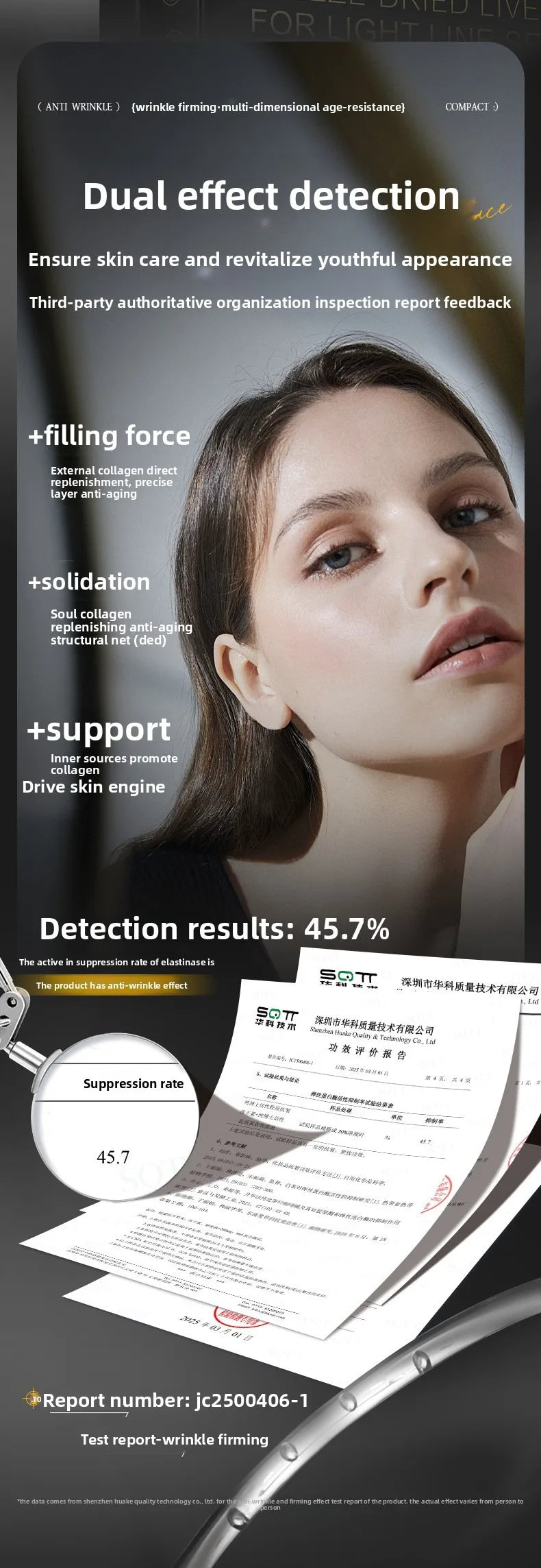 Collagen Peptide Anti-Wrinkle Freeze-dried powder- Firming, Lifting Hydrating Face Kit for All Skin Types Beauty care product