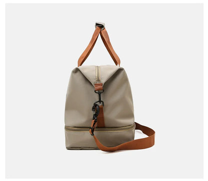 Unisex Large Capacity Travel Tote Bags Women Canvas Travel Handbag Men Sports Shoulder Bag Waterproof Travel Duffle Bag Foldable