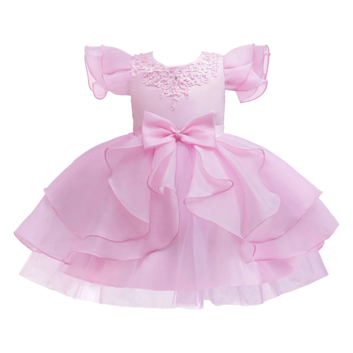 Princess dress; evening dress; bow puffy dress; stage performance dress; hostess dress; flower girl dress; gauze dress Badiee Stylez