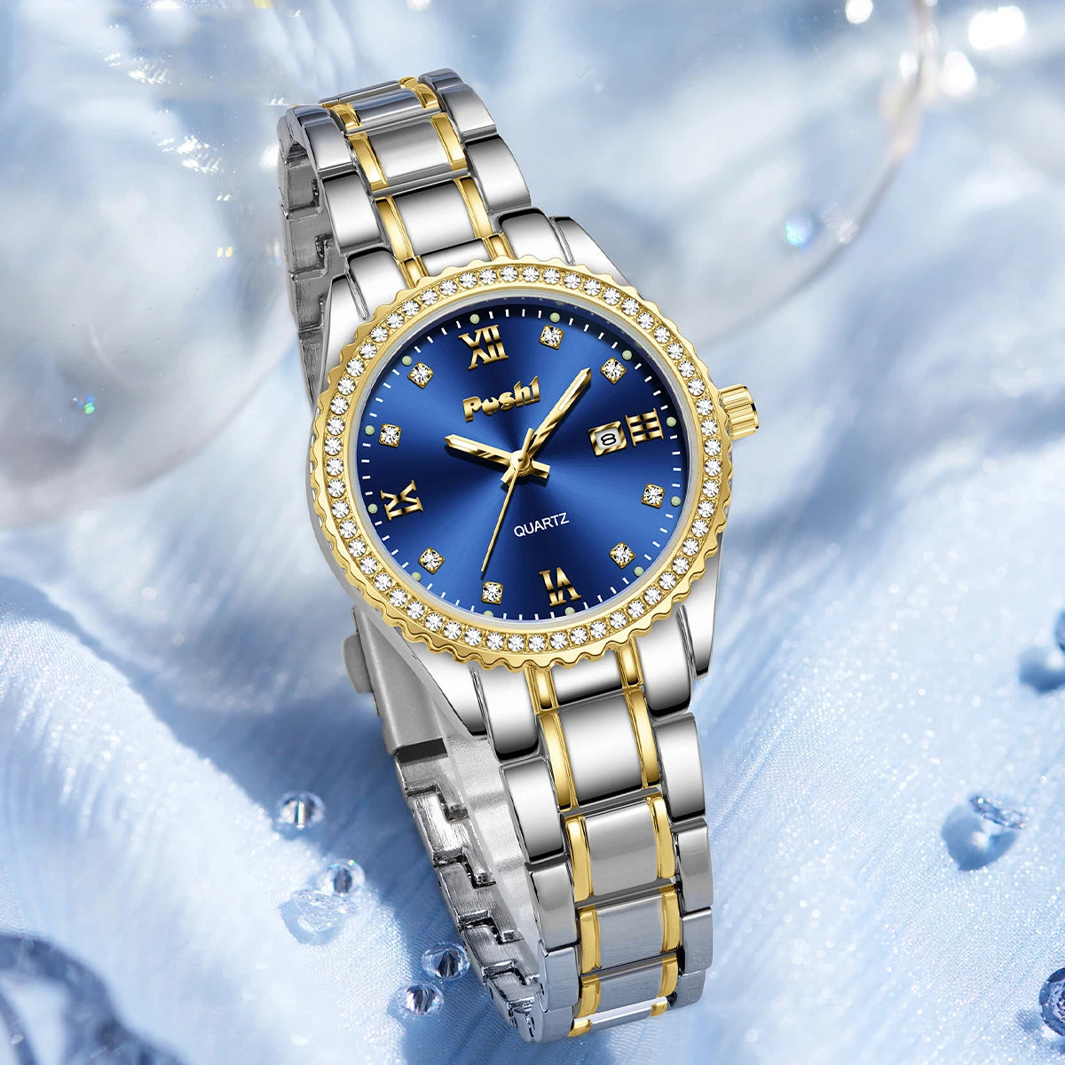 POSHI 990 Fashion Women Watch Elegant Business Quartz Wristwatch Lady Casuan Dress Watches With Date Display Original Clock