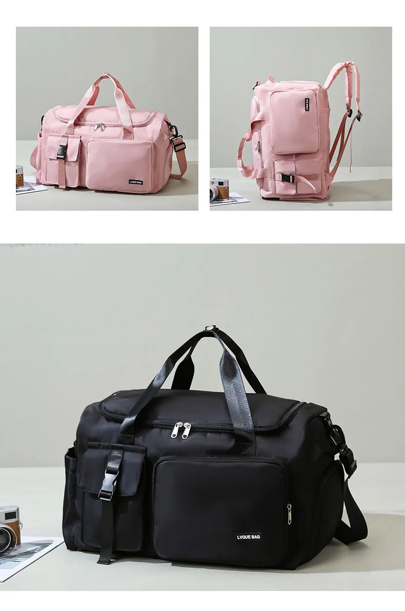 Sports Gym Bag Travel Dry Wet Handbags For Women Female Swimming Shoulder Crossbody Fitness Outdoor Travel Bag Weekender Duffel - Badiee Stylez