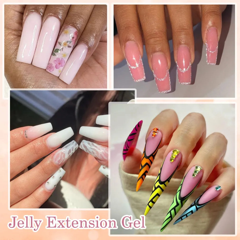 50ml Venalisa Soak off Thick Jelly Gel UV Construction Gel Builder Extend 24 Color Camouflage Milky White Nail Art Hard Nail Gel