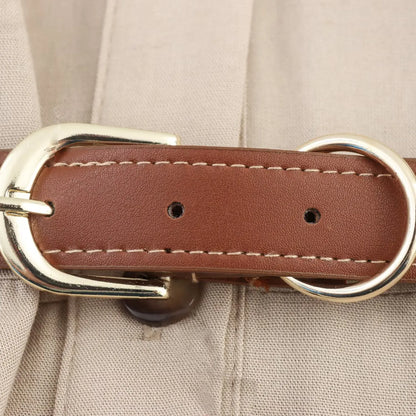 PB&ZA2025 Summer New Arrivals Women's Casual Fashion Simple Commuter Belt Sleeveless Lapel Mini Dress