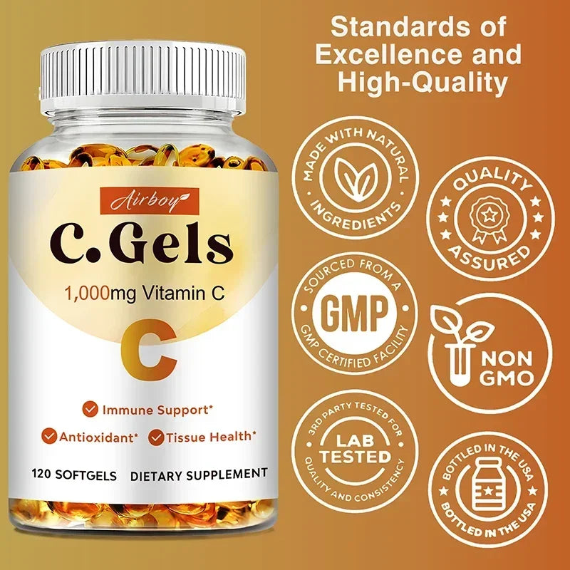 Vitamin C Softgels - Improve Immunity, Promote Nutrient Absorption, Anti-oxidation