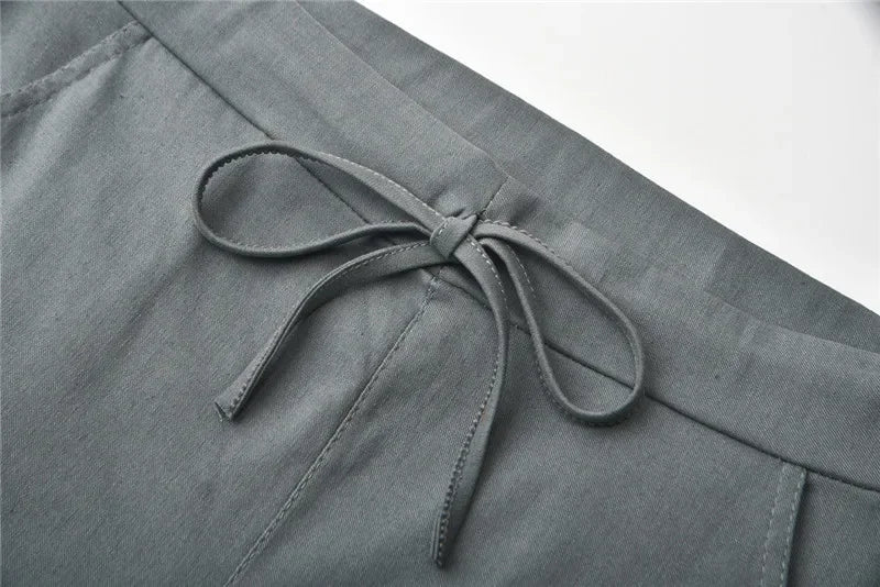 2022 New Solid Jogger Women's Cargo Pants Multi-Pocket Drawstring Elastic Waist Women Sports Pants Streetwear Casual Long Pant Badiee Stylez