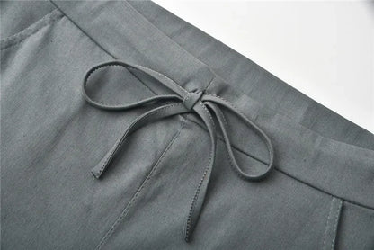 2022 New Solid Jogger Women's Cargo Pants Multi-Pocket Drawstring Elastic Waist Women Sports Pants Streetwear Casual Long Pant Badiee Stylez