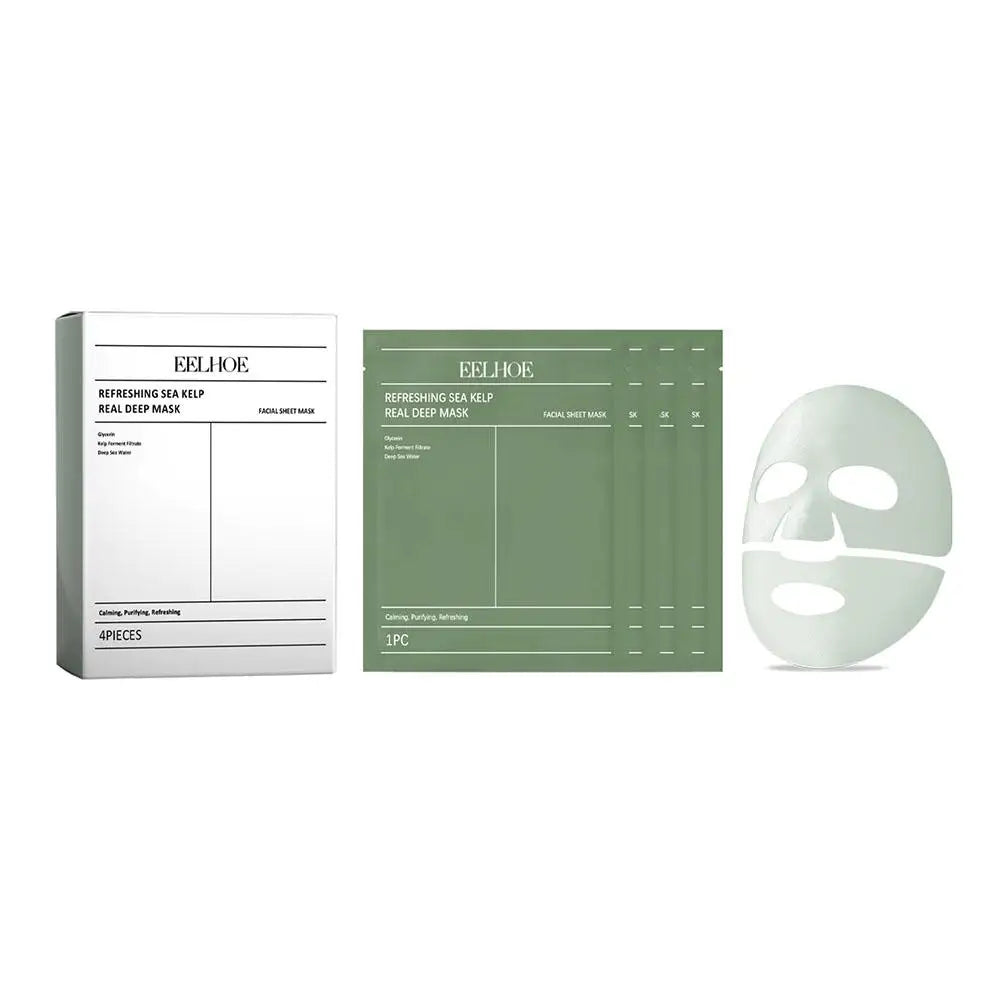 1/4Pcs Deep Collagen Overnight Face Mask Seaweed Collagen Essence Hydrating Overnight Hydrogel Mask Improve Elasticity, Firming