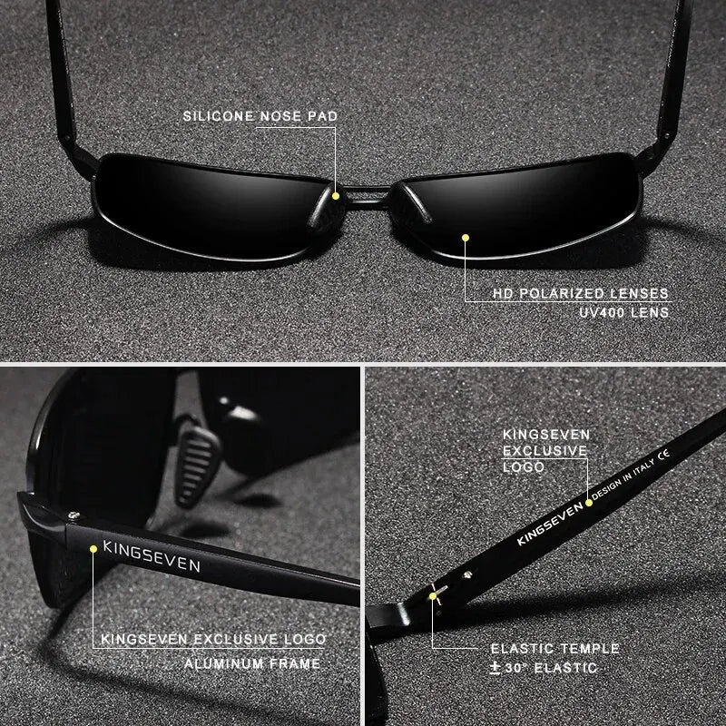 KINGSEVEN Fashion Designer Aluminum Polarized Sunglasses Sun Glasses Vintage UV400 For Men/Women Eye Protection Eyewear