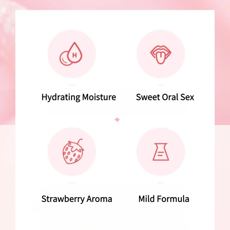 100/200ML Lickable Fruity Flavor Lubricant Oral Sex Strawberry Lubricating Fluid for Adult Sex Toys Vaginal Anal Lubrication 18+