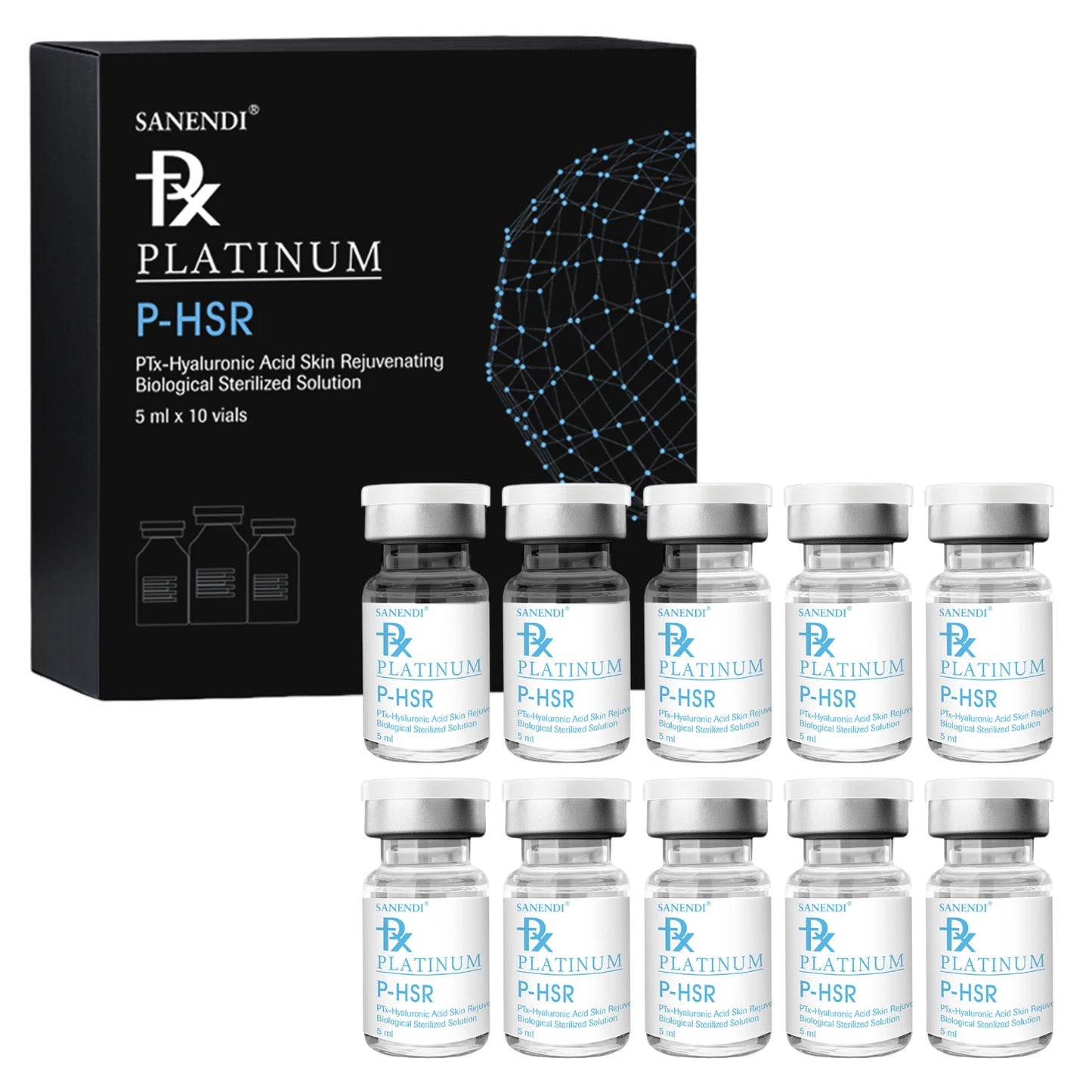 2025 New Korean Hyaluronic Acid Serum Anti-aging Moisturizing Skin Care Repair Essence 5MLx10Vials Moisturizing