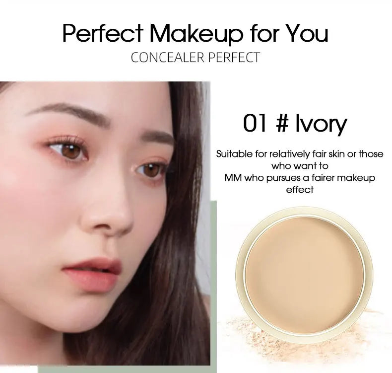 Japanese concealer set makeup soy milk powder, whitening makeup, durable oil control and moisturizing powder