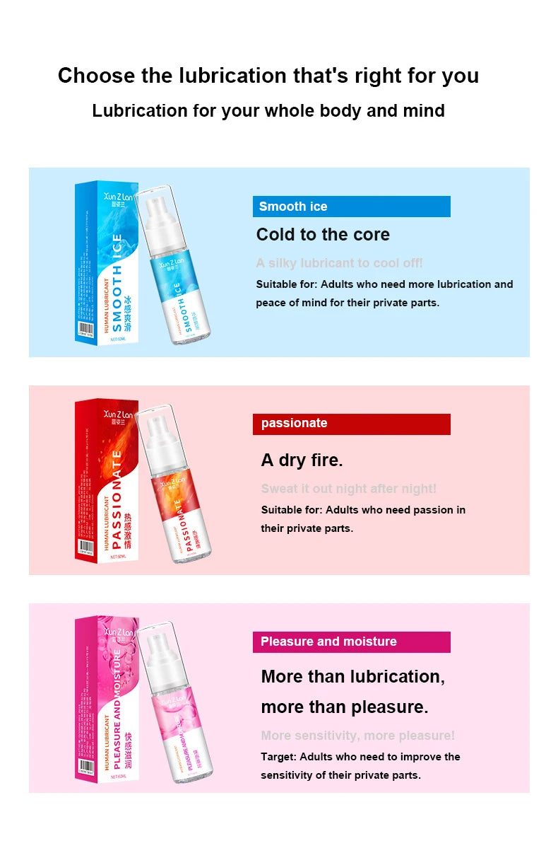60ML Ice Hot Lubricant – Water-Based Formula for Anal Play, Sensual Ice and Heat Sensations with Sex Toys