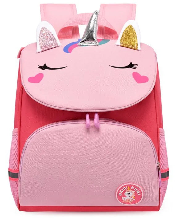 Personalized Name Kindergarten Schoolbag for Boys and Girls Cute Cartoon Backpack Dinosaur Embroidery Children's Bag Pink